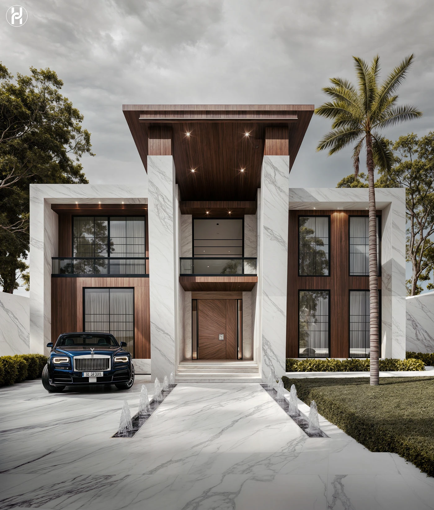 Bold Elevation villa architecture project at Swan Lake
